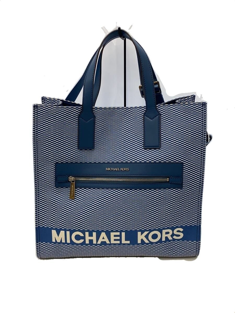 MICHAEL KORS / トートバッグ/キャンバス/BLU/チェック/35F0SY9T3J