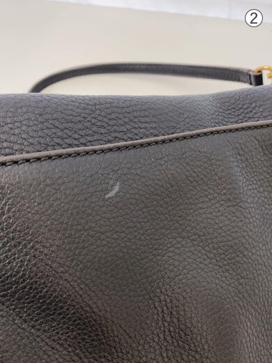 商品画像：ショルダーバッグ/レザー/NVY// 9