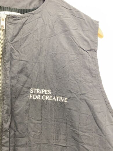 商品画像：25SS_STITCHED ZIP VEST_ナイロンベスト/L/ナイロン/BLK/ストライプ/SFCSS25J05 6