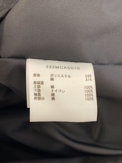 商品画像：ジャケット/40/ポリエステル/BLK/無地/222MCAS010 4