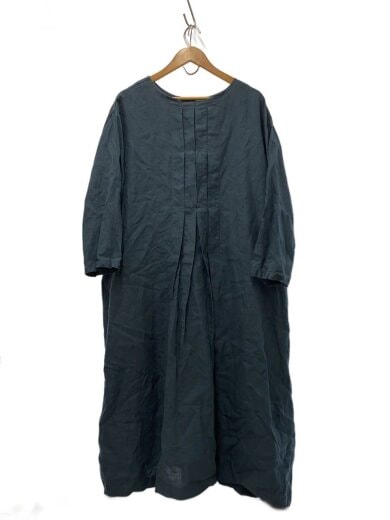 商品画像：長袖ワンピース/FREE/リネン/GRN/01201-1418 1