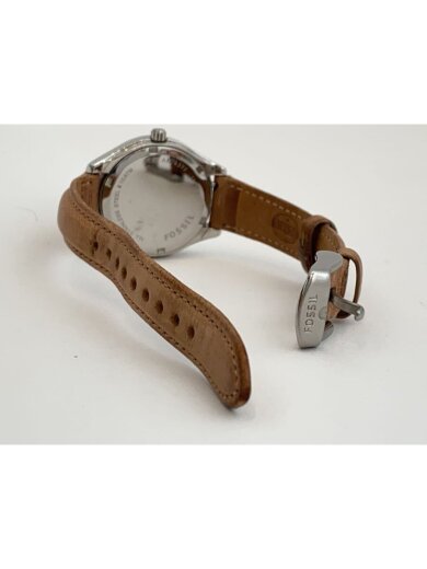 画像：FOSSILクォーツ腕時計/アナログ/レザー/BRW/AM-4377/電池切れ/FOSSIL4