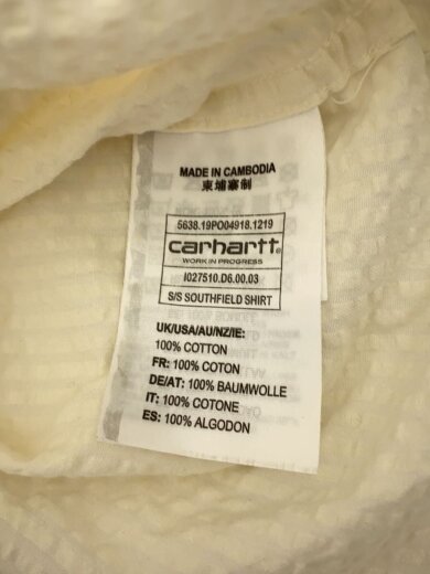 商品画像：S S SOUTHFIELD SHIRT/半袖シャツ/M/コットン/CRM/無地 4