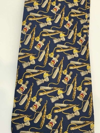 商品画像：ネクタイ/シルク/NVY/総柄/メンズ 3