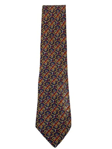 商品画像：ネクタイ/シルク/NVY/総柄/メンズ 1