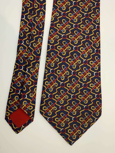 商品画像：ネクタイ/シルク/NVY/総柄/メンズ 3