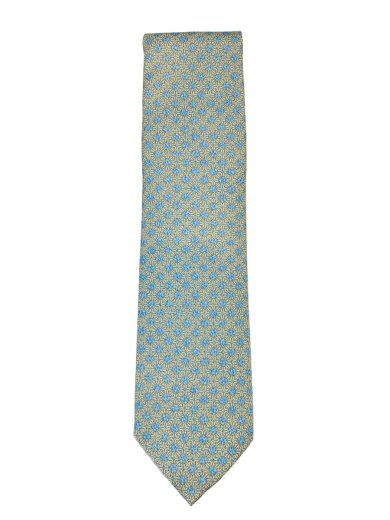 商品画像：ネクタイ/シルク/BLU/総柄/メンズ 1