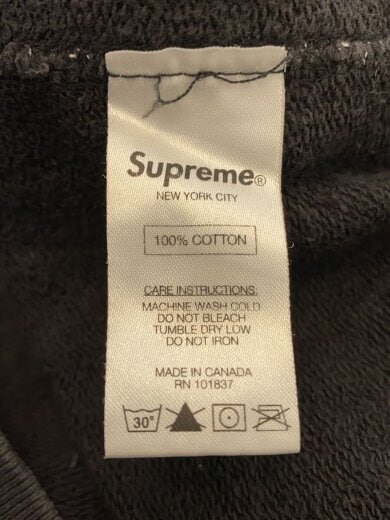 商品画像：13AW/Franklin Pulloverパーカー/M/コットン/BLK/総柄/色褪せあり 4