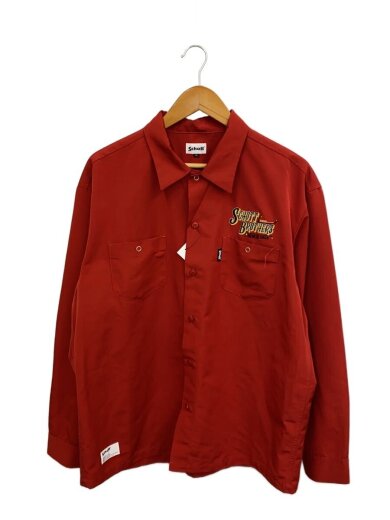 商品画像：長袖シャツ/XL/ポリエステル/RED/無地/782-3220001 1