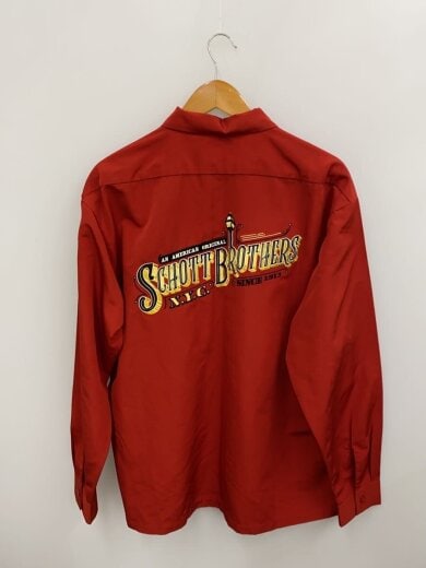 商品画像：長袖シャツ/XL/ポリエステル/RED/無地/782-3220001 2