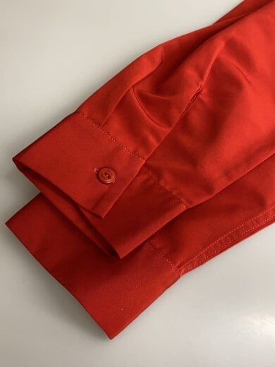 商品画像：長袖シャツ/XL/ポリエステル/RED/無地/782-3220001 5