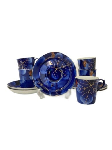 商品画像：カップ&ソーサー/5点セット/NVY// 1