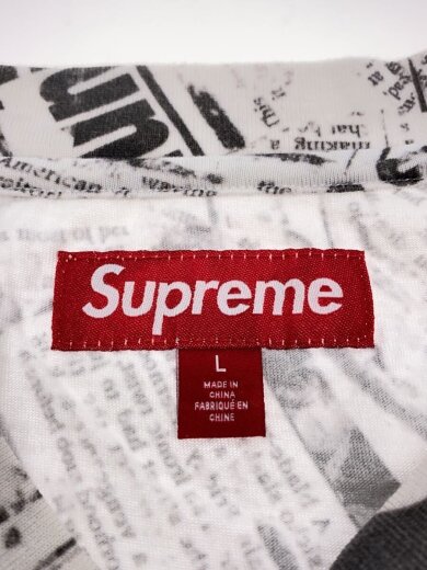 商品画像：Tシャツ/L/コットン/WHT/総柄 3