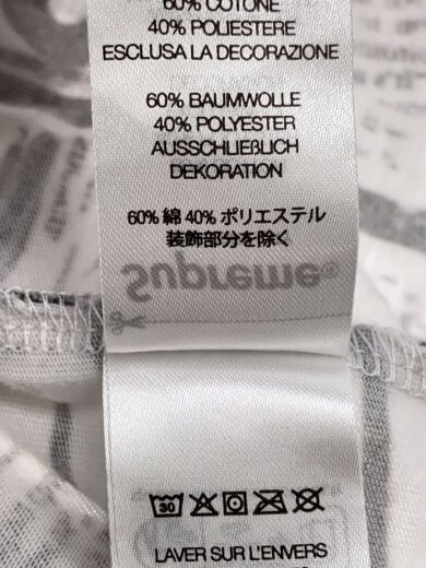 商品画像：Tシャツ/L/コットン/WHT/総柄 4