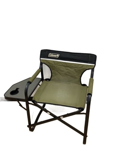 商品画像：2000033809 チェア サイドテーブル付デッキチェア 2000033809 [オリーブ]/1人用/Gグリーン 1