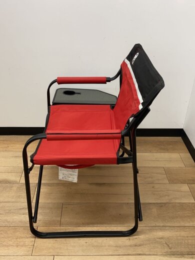 商品画像：2000017005 チェア サイドテーブル付デッキチェアST 2000017005 [レッド] 2