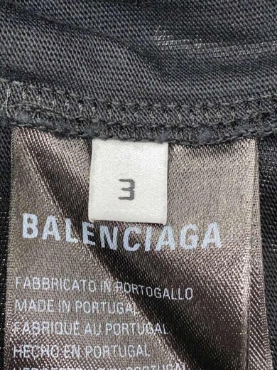 画像：BALENCIAGA24AW/長袖Tシャツ/3/コットン/BLK/7903654