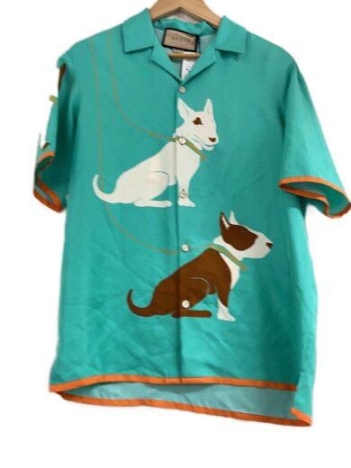 商品画像：半袖シャツ/44/シルク/GRN/740306// 1