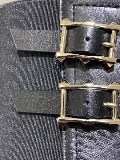 商品画像：スタッズ/ヒールブーツ/37/BLK/レザー 8