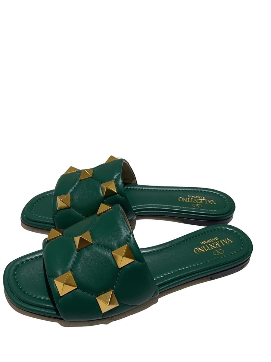 VALENTINO GARAVANI / サンダル/37.5/GRN/レザー
