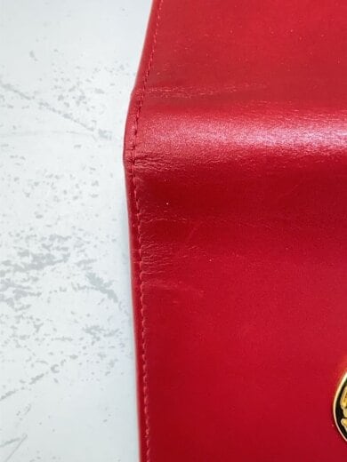 商品画像：2つ折り財布/レザー/RED/無地/メンズ 7