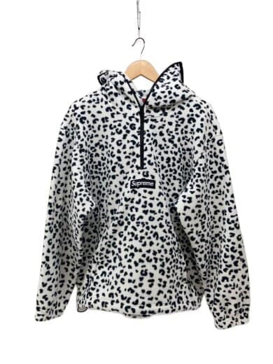 商品画像：フリースジャケット/L/ポリエステル/WHT/総柄 1