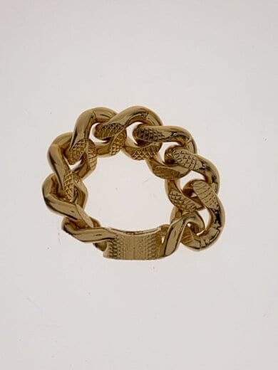 画像：GUCCIインターロッキング/チェーンチェーンリング/メッキ/8号/GLD/レディース//3