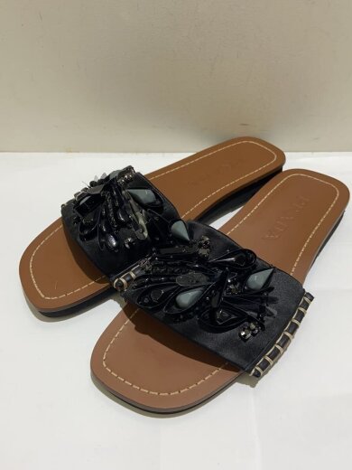 商品画像：ビジュースライドサンダル/サンダル/37.5/BLK 2