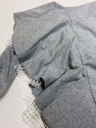 商品画像：レースドッキング/スウェット/44/コットン/GRY/無地 7