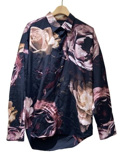 商品画像：グラフィックシャツ/長袖シャツ/46/コットン/BLK/2117-102 1