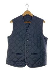 TAILORED WAISTCOAT/キルティングベスト/S/ナイロン/BLK/無地