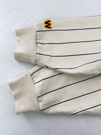 商品画像：スマイリーフェイスプリント/プルオーバーパーカー/M/コットン/WHT/ストライプ// 6