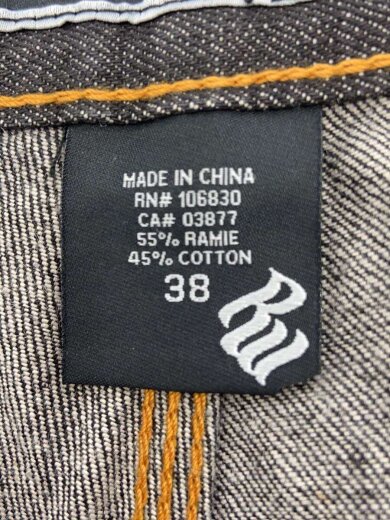 商品画像：00s/バギーストレートデニムパンツ/size:W38/コットン/BLK/無地 5