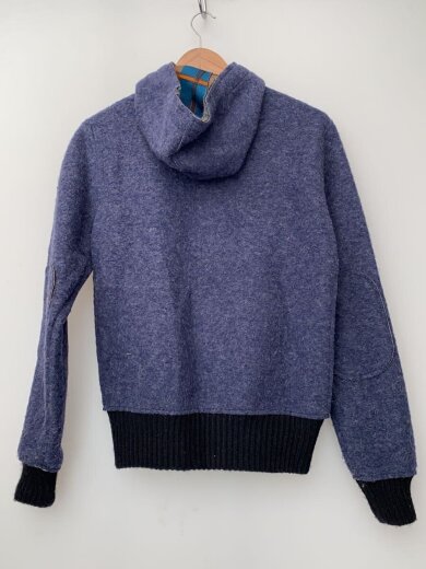 商品画像：アルパカ混ラムウールジップパーカー/ウール/NVY/無地 2