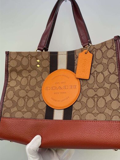 画像：COACHハンドバッグ/キャンバス/BRW/4113/ショルダーバッグ/2WAY/シグネチャー2