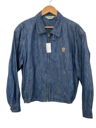 スイングトップジャケット/チンスト/デニム生地/M/コットン/IDG/無地