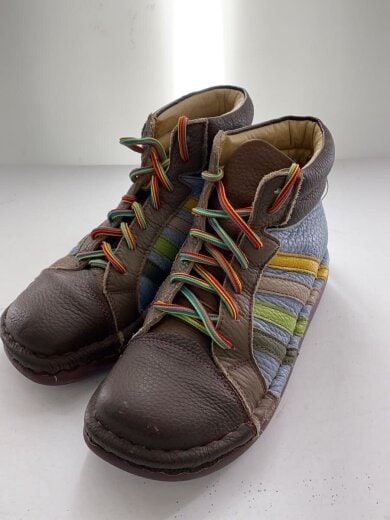 商品画像：レースアップショートブーツ/M/マルチカラー/レザー/TG157 2