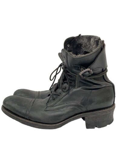 商品画像：alfredoBANISTER/ジップアップヒールブーツ/41/BLK/レザー 1