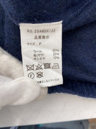 商品画像：BIG KNIT PULLOVER/カシミア混ニット・セーター/FREE/ウール/NVY/20AMSNI55 4