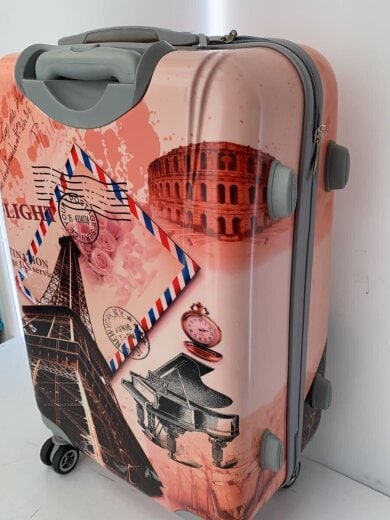 商品画像：エッフェル塔/トラベルキャリー/PVC/PNK/総柄 2