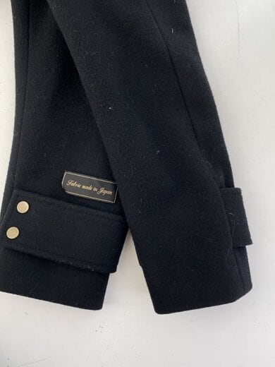 商品画像：ベルトフレアロングコート/S/ウール/BLK/無地/01920730530 6