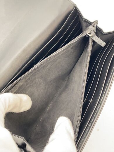 商品画像：長財布_GGマーモント_キルティング/レザー/BLK/無地/レディース 5