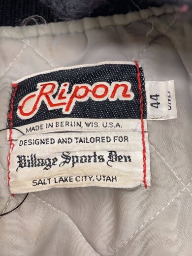 商品画像：70s～/袖レザー切替/ウールスタジャン/44/レザー/RED/無地 4