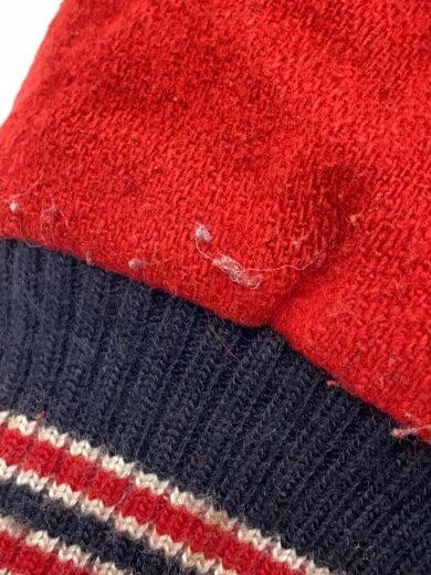 商品画像：70s～/袖レザー切替/ウールスタジャン/44/レザー/RED/無地 7