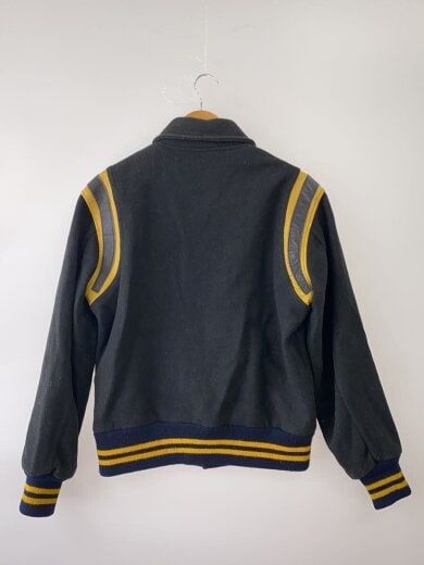 商品画像：50s～/スタジャン/チェーンステッチ/ウール/BLK/無地 2