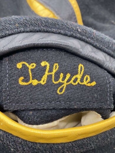 商品画像：50s～/スタジャン/チェーンステッチ/ウール/BLK/無地 4