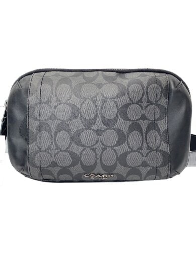 商品画像：シグネチャー/ベルトバッグ/レザー/BLK/総柄/F38749 1