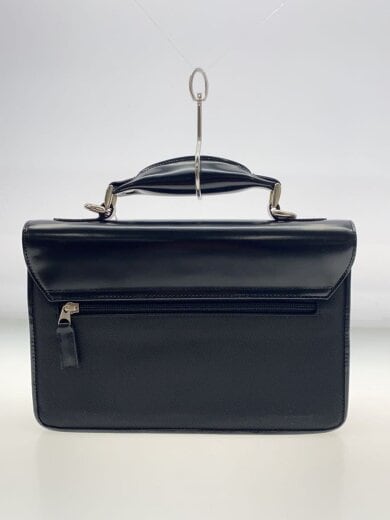 商品画像：ショルダー付/ビジネスバッグ/ハンドバッグ/レザー/BLK/無地 3