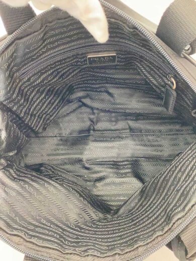 商品画像：三角ロゴプレート/ミニボストンバッグ/トートバッグ/ナイロン/BLK/無地 6