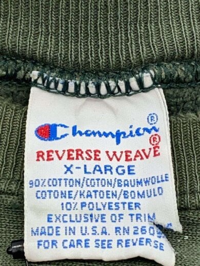 商品画像：90s/REVERSE WEAVE/スウェット/XL/コットン/KHK/ダメージ多 3